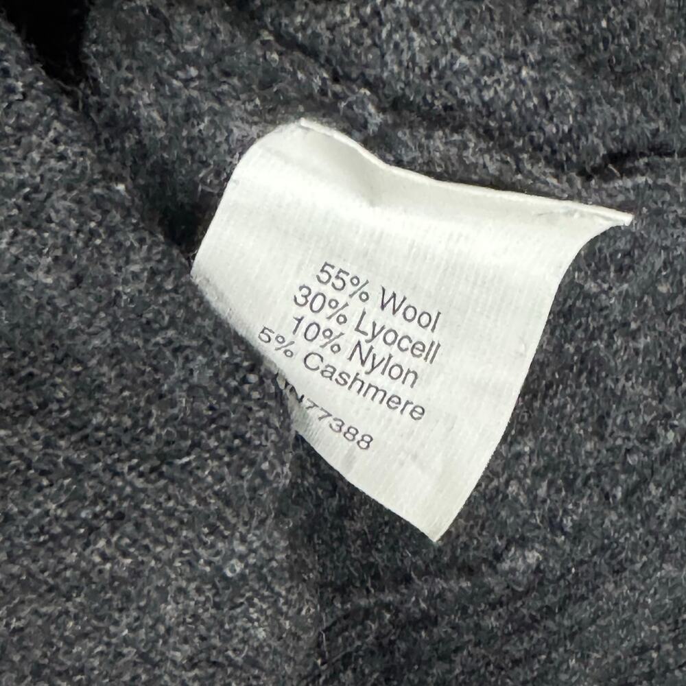 J.Crew Women's Charcoal Gray Wool/Cashmere Blend Shawl Neck Sweater - Medium - Picture 8 of 9